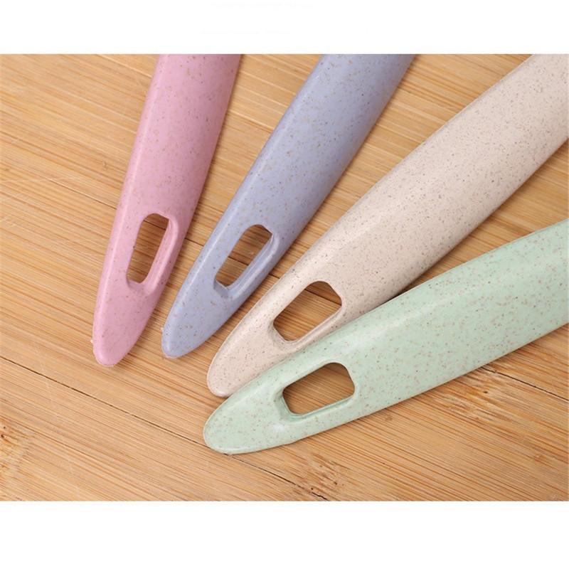 Soup  Spoon Wheat Straw Two-in-one Colorful Long Handles Kitchen Spoon