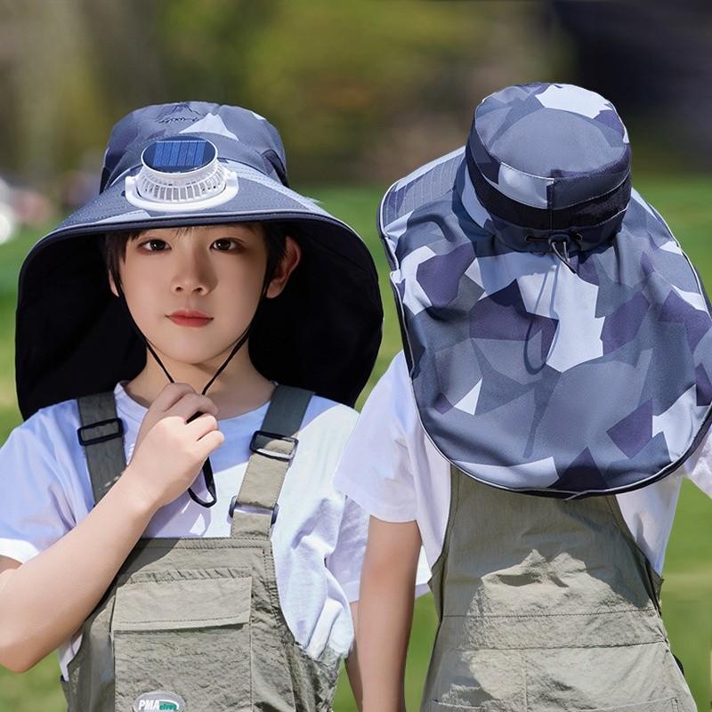 Kinder Sommer Eimerhut mit breiter Krempe und Sonnenschutz für Außenschutz