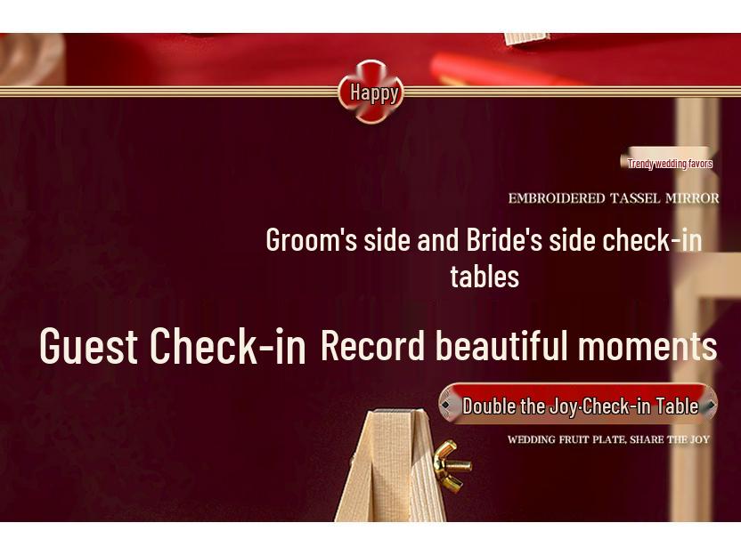 Wedding Guest Sign-in and Gift Registry Card for Bride and Groom