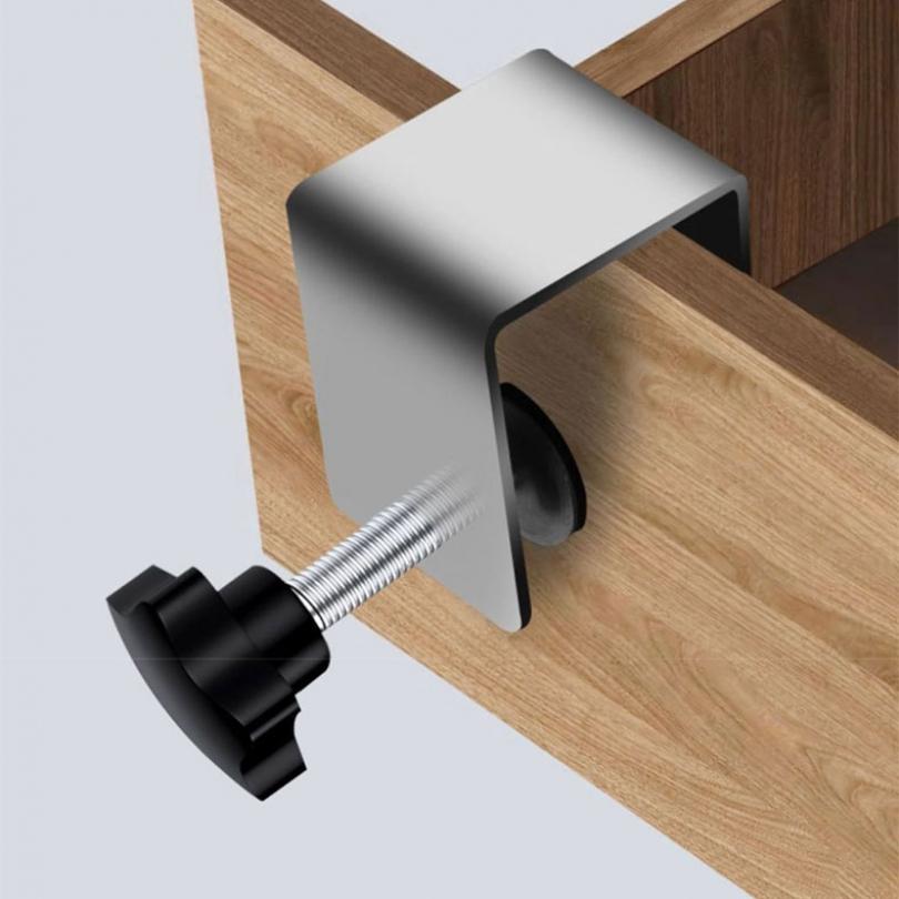 Stainless Steel G-Type Quick Fix Clips, Fast Mounting Fasteners for Cabinet and Drawer Installation Fixing
