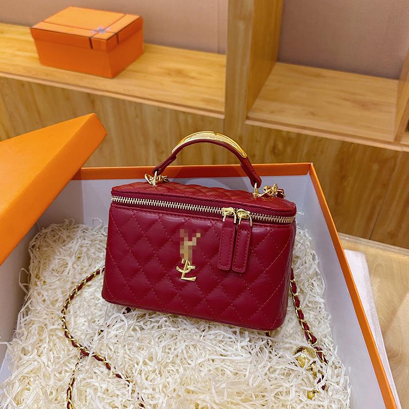 Neue vielseitige Argyle-Ketten-Umhängetasche mit Stickerei