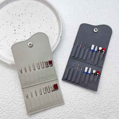 Borsa Pieghevole per Frese Unghie 16 Posizioni Porta Portatile Strumento per Unghie Artistiche Fai da Te Custodia Morbida Borsa Portafoglio Accessori Manicure
