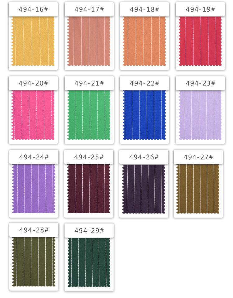Twill Garngefärbt Arbeitskleidung Streifenstoff - Lässige Uniformhosen & Anzugrock