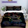 3pcs Happy Colorful Mickey Quilt Set Soft and Comfortable Bedroom, Guest Room and Dorm Decor Bedding Set F041