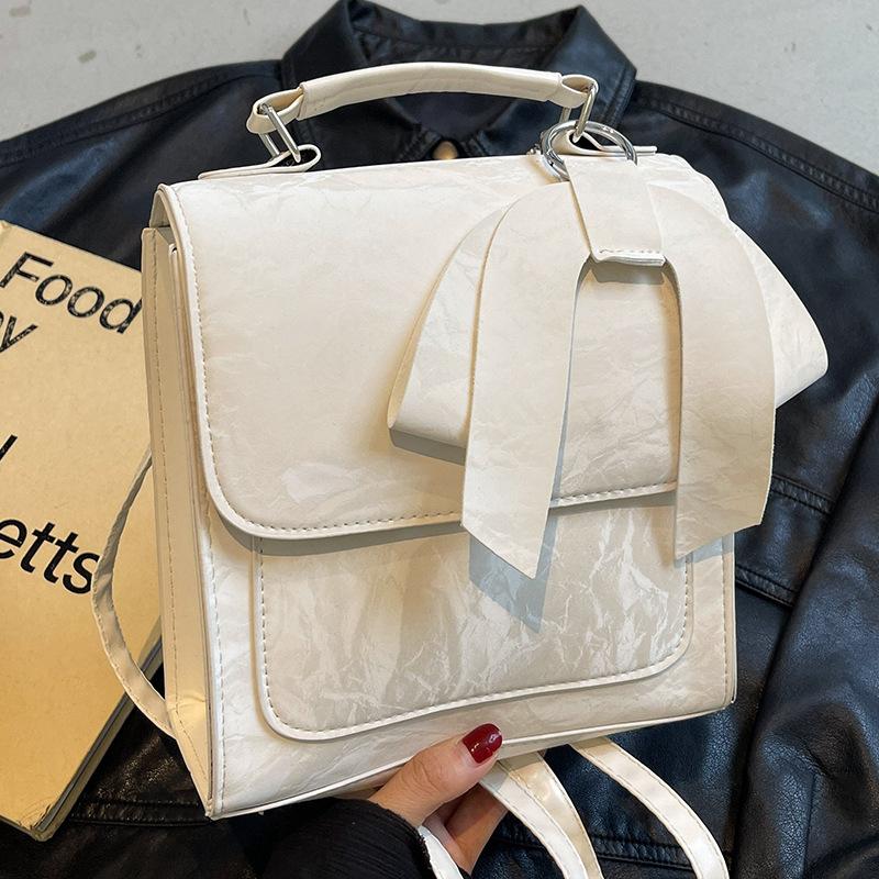 High-end Shoulder Bag for Women with Shoulders and Women's Fashionable Personality and Simple College Style Bow Crossbody Bag