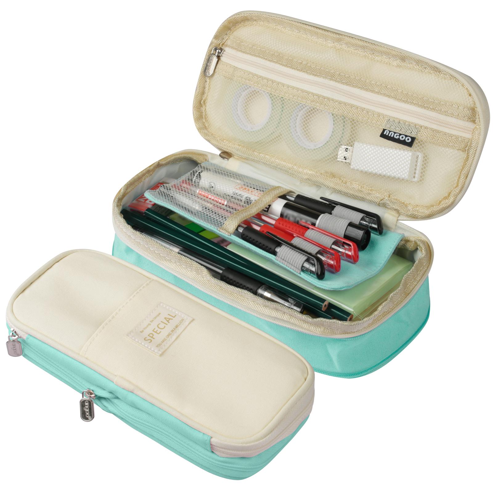 

Retractable Pencil Case purple Large Capacity Pencil Box pink pencil case Multifunctional Stationery Box зелёный