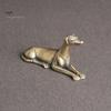 Kleine Messingstatuen im Vintage-Stil, Wohlstand, lebensechter Hund, Sternzeichen, Teehaustier, Briefbeschwerer, Hound, Desktop-Ornament