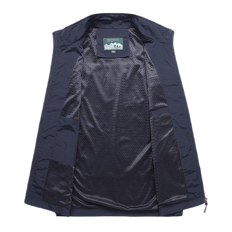 Nuovo Gilet Casual da Uomo ad Asciugatura Rapida Giacca Semplice Monocolore da Uomo Abbigliamento Maschile Comodo e Leggero Giacca Oversize