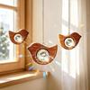 1/3Pcs Rustic Wooden Bird Sun Catcher  Prism Rainbow Window Hanging Suncatcher For Garden Home Decor Bird Lover Gift