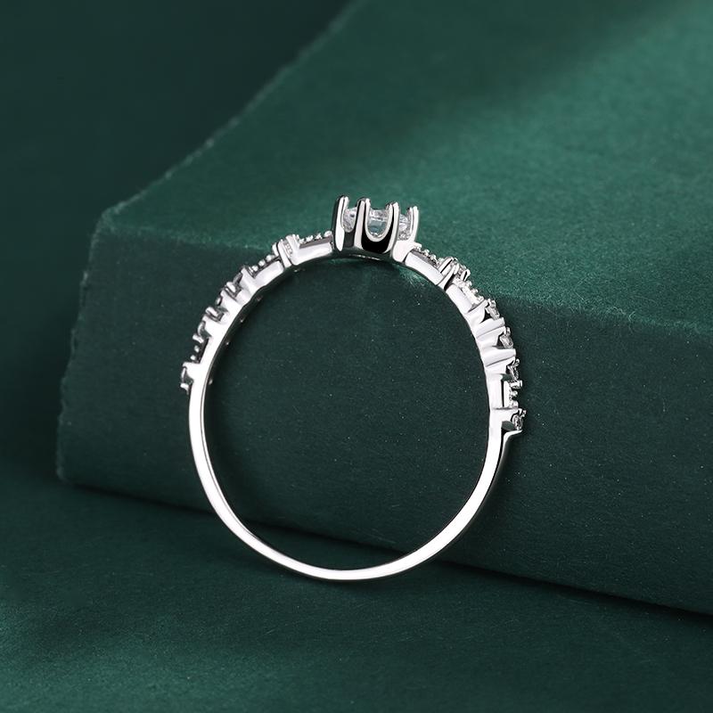 Inel din argint S925 pentru femei, inel minimalist cu zircon, bijuterii de petrecere la modă, cadou de aniversare, inel de logodnă din argint sterling