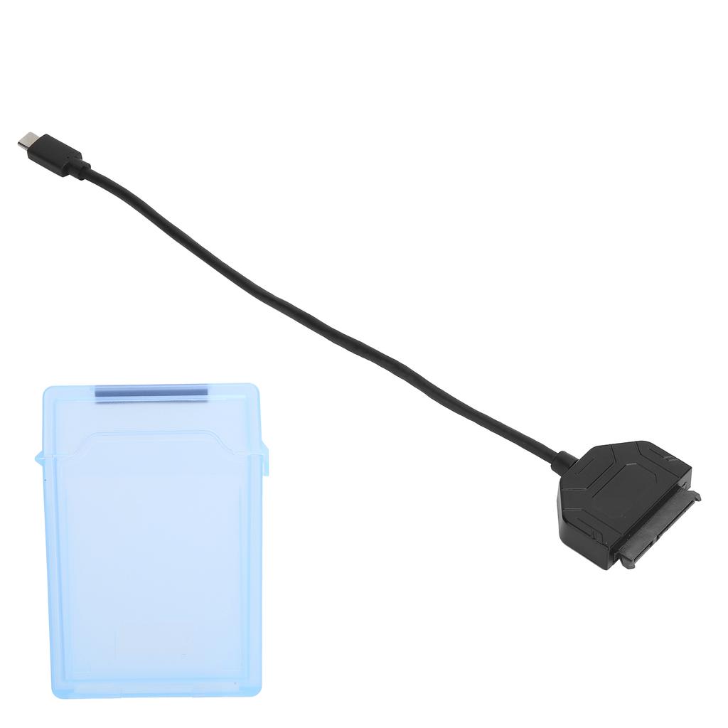 TypeC SATA Adapter 2.5in USB 3.0 10G SSD HDD Hard Disk Drive Cable Protection Box