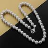 Originalität 8MM Matt Glatte Perlen 925 Sterling Silber Halsketten für Frau Mode Modeschmuck Hochzeit Feiertagsgeschenke Party