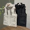 Fashion Men's Warm Vest Winter Sleeveless Jackets Hooded Plus Size Thick Man Coat