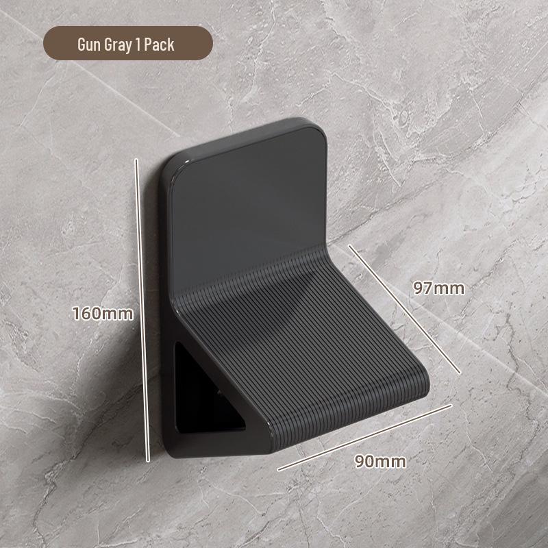 

Настенный нескользящий табурет для мытья ног с щеткой темно-серого