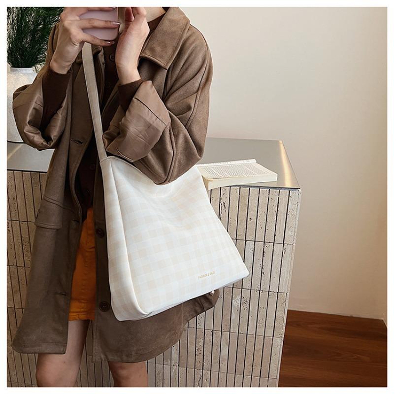 Plaid Armpit Bag Trendy Women's New Fashion Tote Bag Casual Messenger Bag Commuter Shoulder Bag