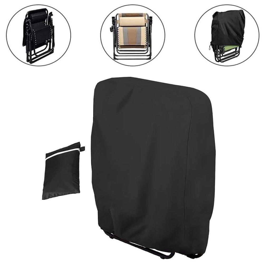 Adjustable Drawstring 210D Fabric Folding Chair Cover Weatherproof Protection