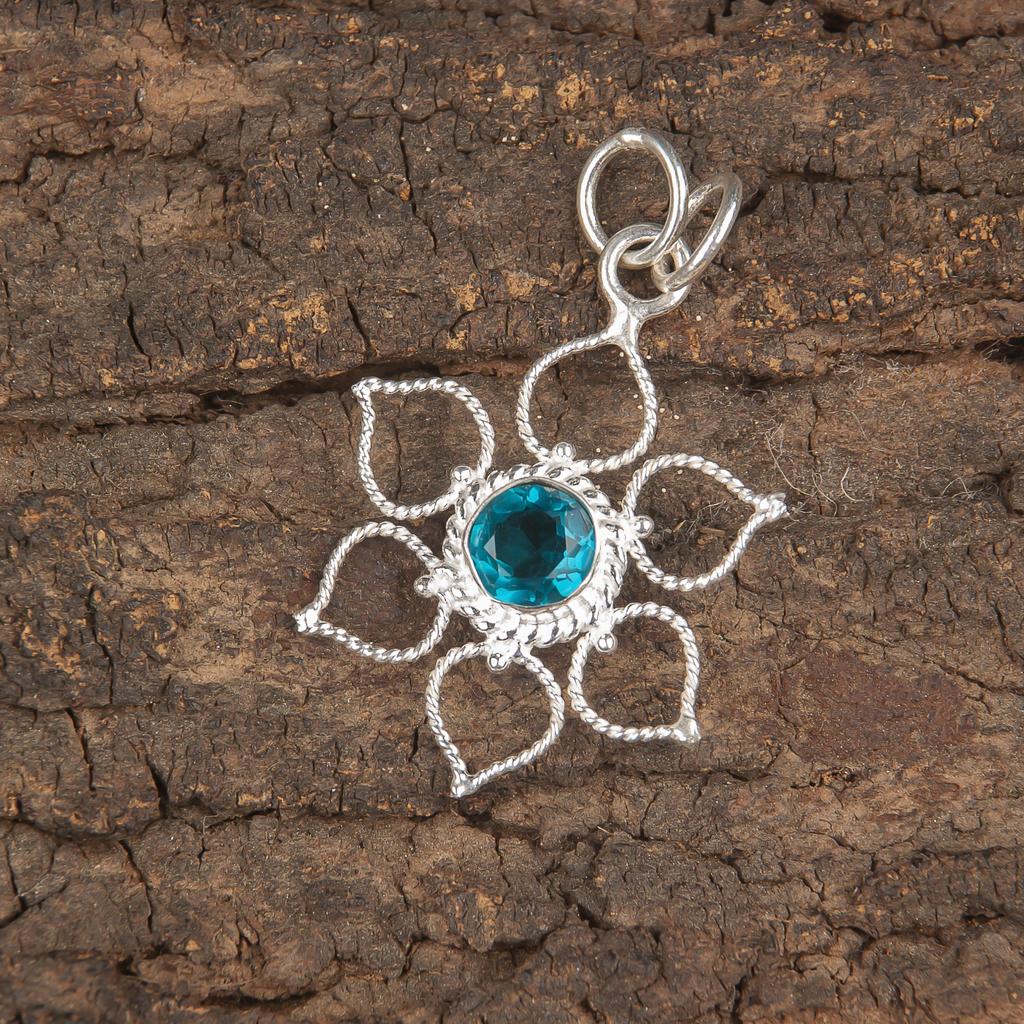 Apatite Gemstone Jewelry, 925 Solid Sterling Silver Pendant, Handmade Gorgeous Silver Jewelry For Wedding Gift