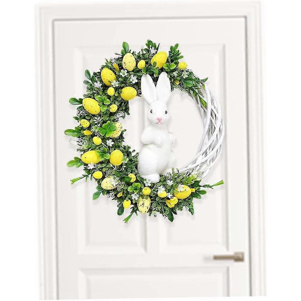 Easter Door Decoration Easter Wreath Bunny Yellow