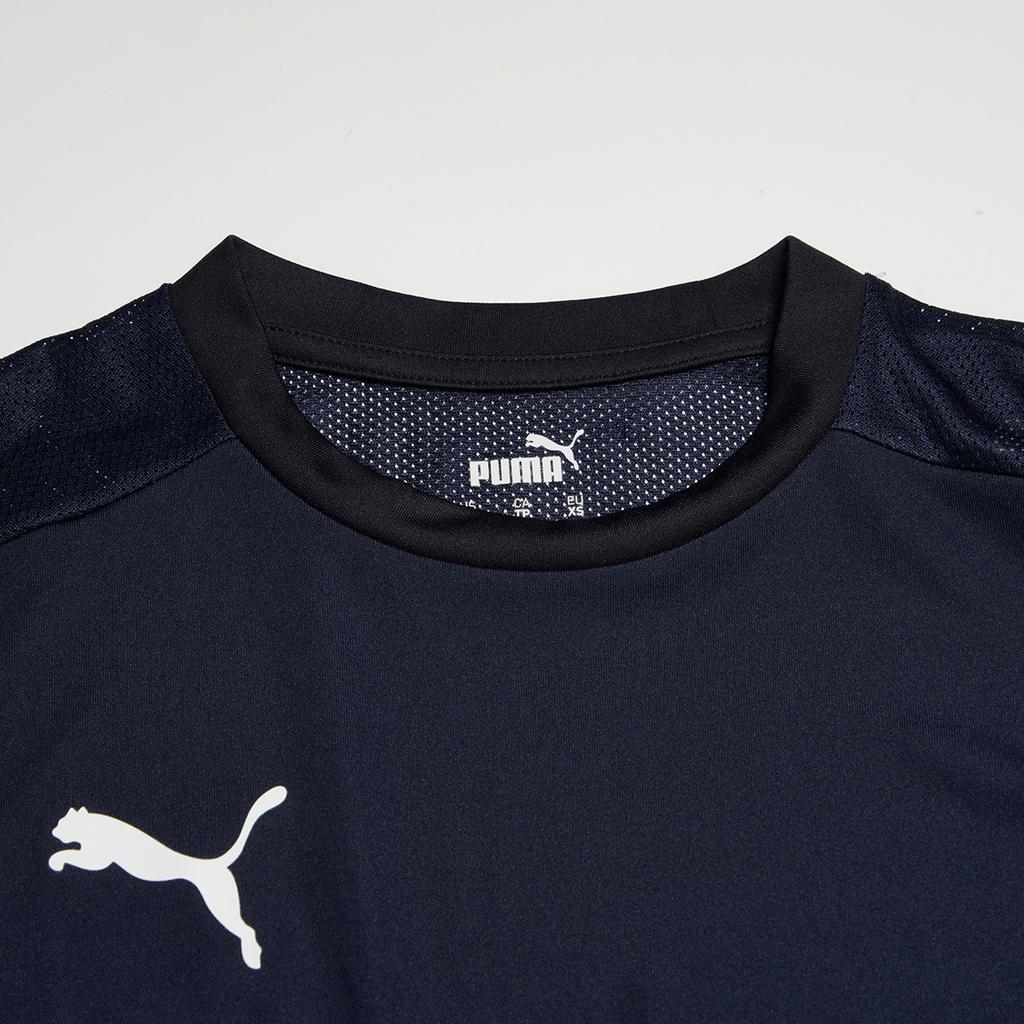 PUMA Solid Color Simple Versatile Moisture Wicking Crew Neck Short Sleeve T-Shirt Men Tops Navy-Blue 704171-06
