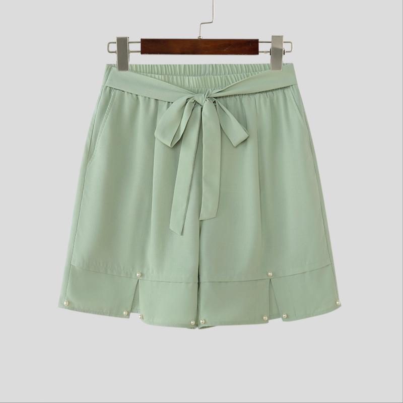 INCERUN Sommer Herren Elastischer Bund Lässige Lockere Halbhosen Shorts
