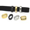 10/6Pcs Stainless Steel Big Hole Spacer Beads Black Plated Slider Beads Charm Accessorie for DIY Leather Bracelet Jewelry Making