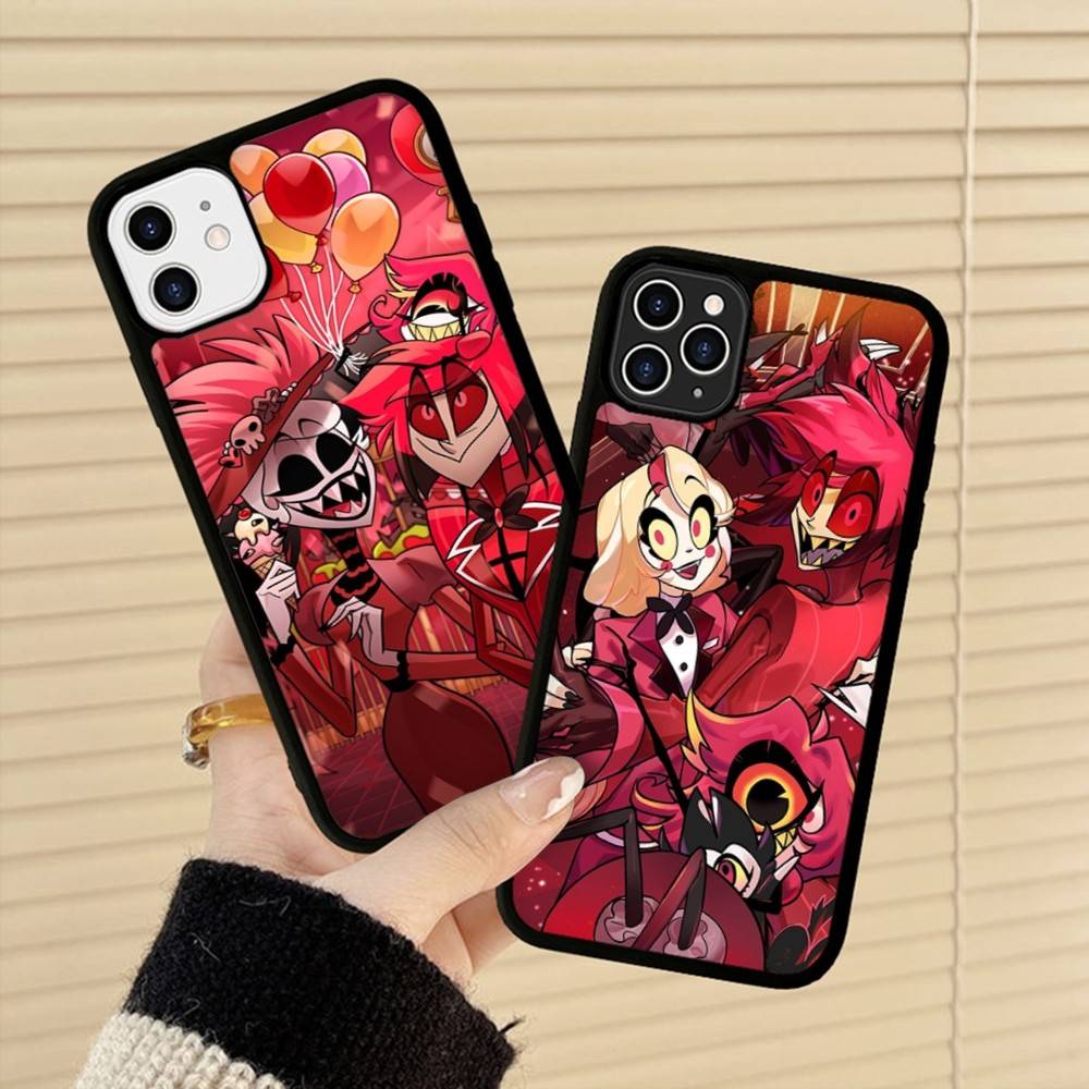 H-Hazbin H-Hotel PC+TPU Phone Case For iPhone 11 12 13 14 15 16 17 Plus Pro Max Cover