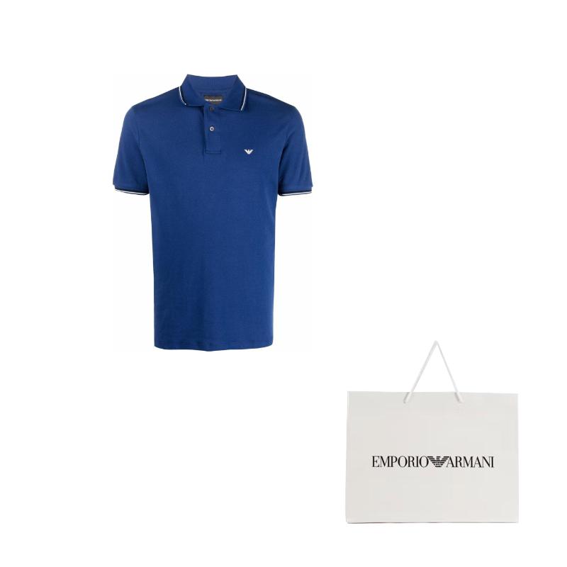 Emporio Armani SS22 Polo Shirt Men's Blue 8N1FB3-1JPTZ-0938