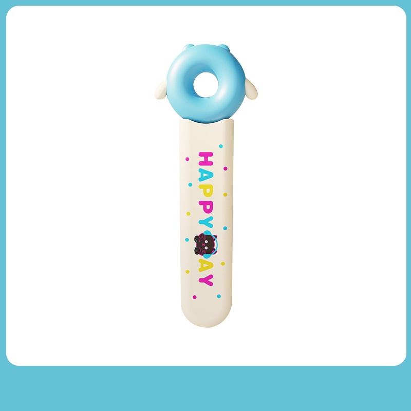 

Cartoon Dopamine Donut Snack Tong Plastic Anti-Slip Mini Food Tong With Storage Box Hands-Free Salad Toast Tongs Bar Buffet