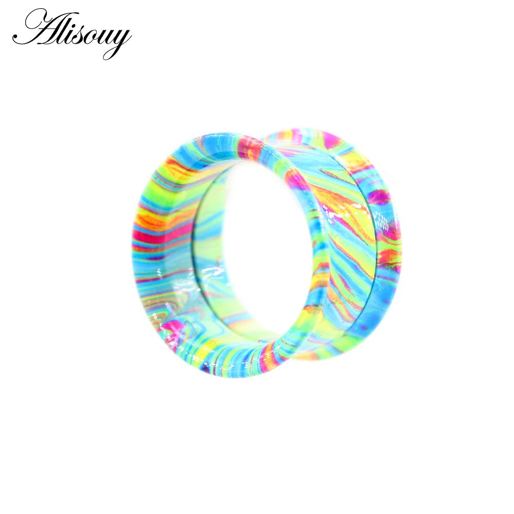 2pcs Baking Alisouy Stainless Paint Steel Screw Ear Flesh Tunnel Plugs Expander Stretcher Double Flared Gauge Piercing Jewelry
