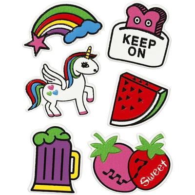 Soft Stickers - Creotime - 6 Pieces - Multicolored - For Children - Plastic