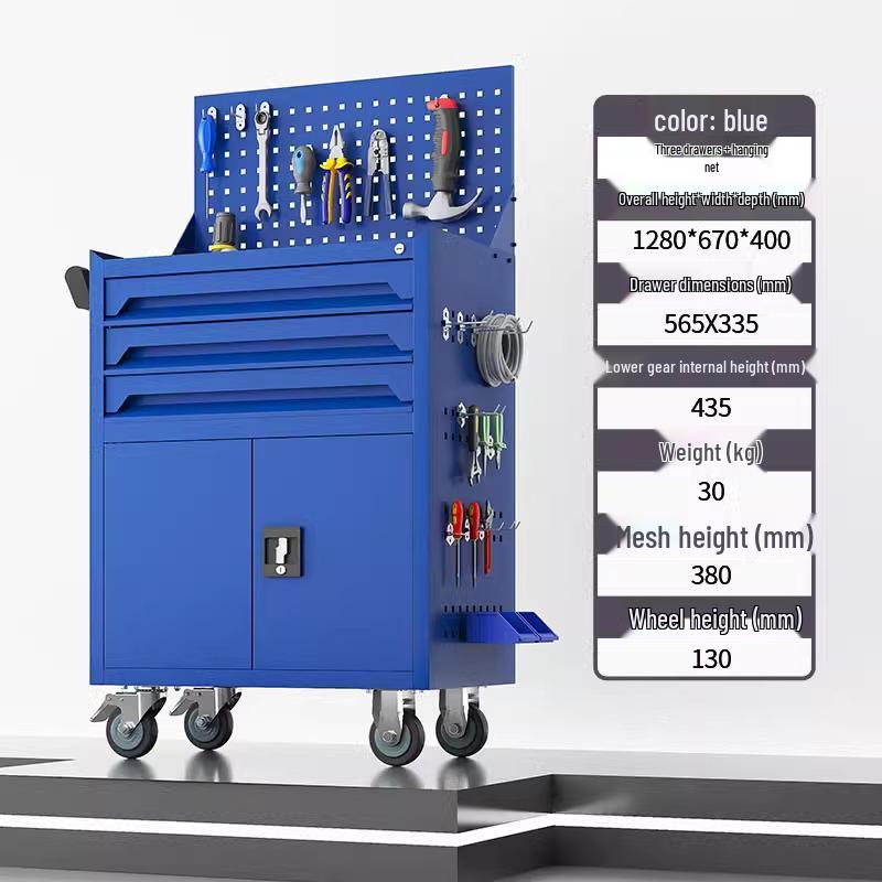 Heavy-duty Multi-layer Mobile Auto Repair Trolley with Drawers