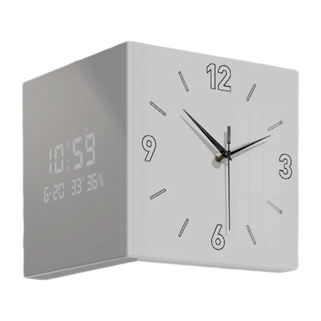 Corner Wall Clock Silent Wall Clock Lounge Clock Easy Installation Versatile Multifunctional Living Room Clock for Office