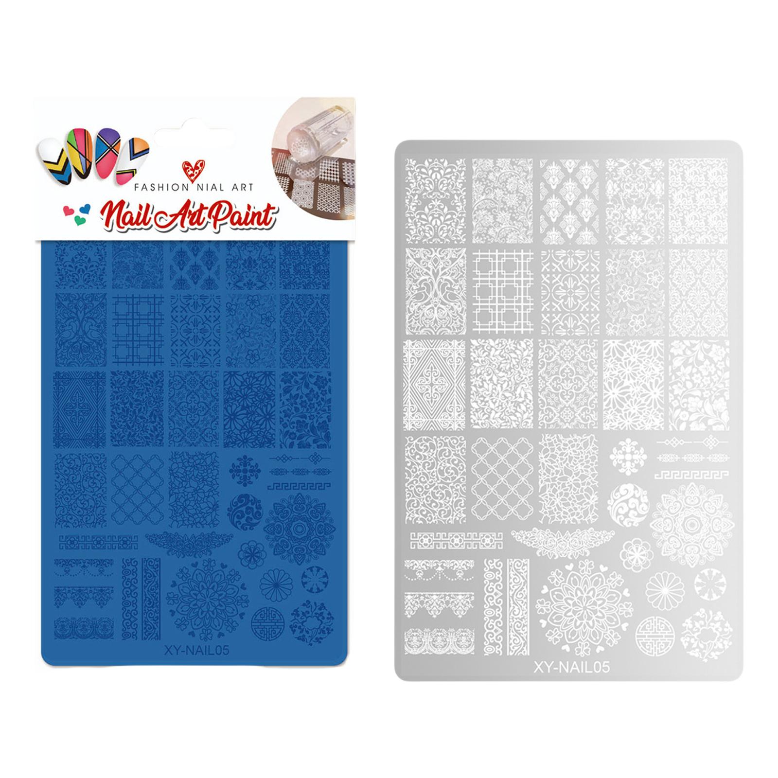 

Штампы для ногтей в виде бабочек Пластины для штамповки ногтей в форме змеи Шаблоны для штамповки ногтей в виде цветов Трафареты для дизайна ногтей для женщин 5