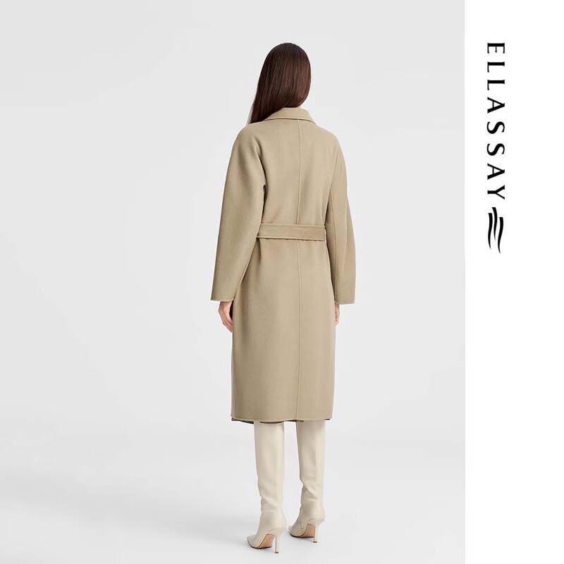 ELLASSAY Women's Merino Wool Double-Faced Coat
