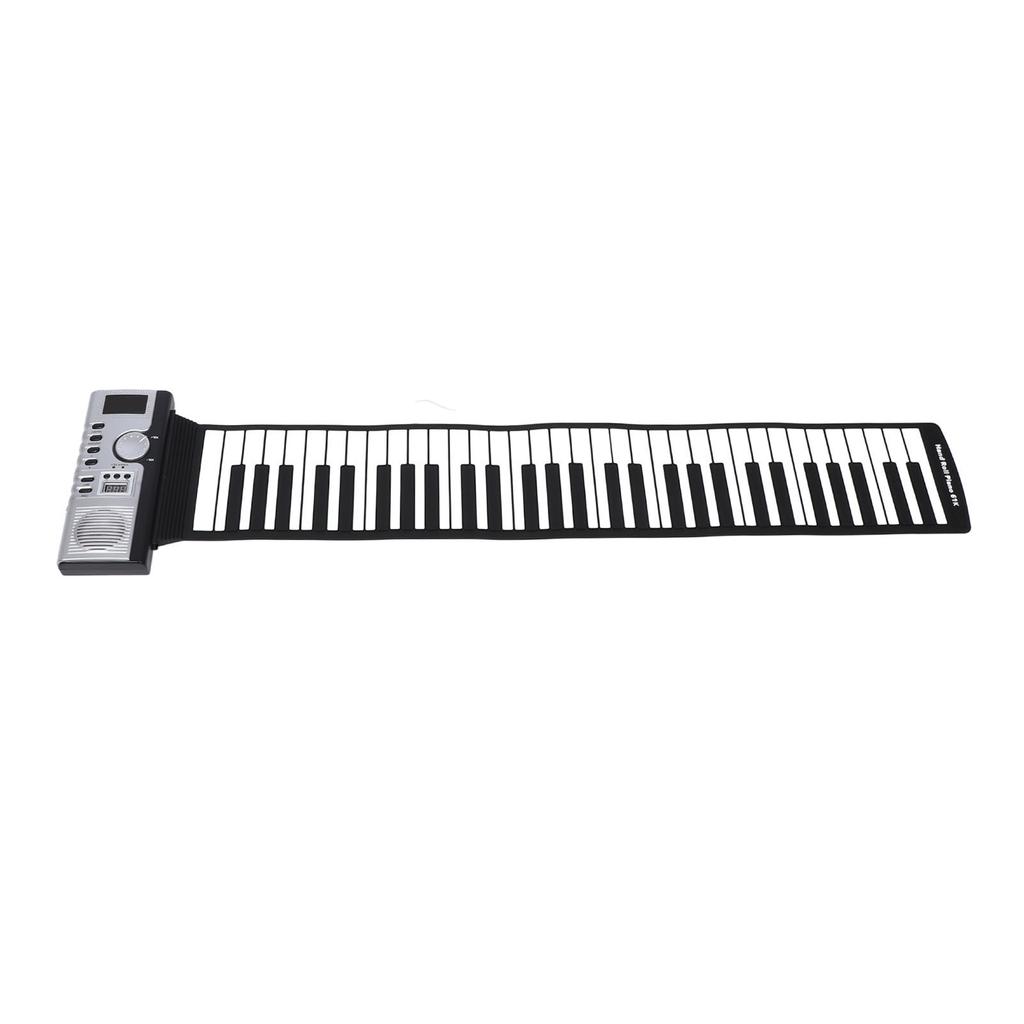 61 Key Roll Up Piano Keyboard Portable Silicone Electronic Piano Keyboard with Built in Speaker for