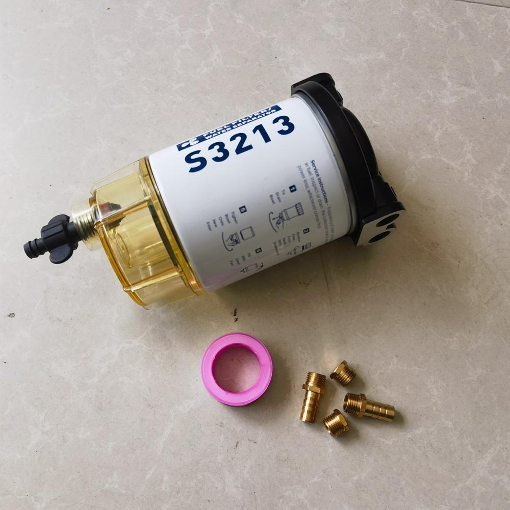 S3213 Fuel Filter Water Separator Assembly Outboard For Mercury Yamaha Racor Sierra Quicksilver Boat Engine 10 Micron Kit