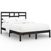 VidaXL Bed Frames Black Solid Wood 140x190 Cm 3105779
