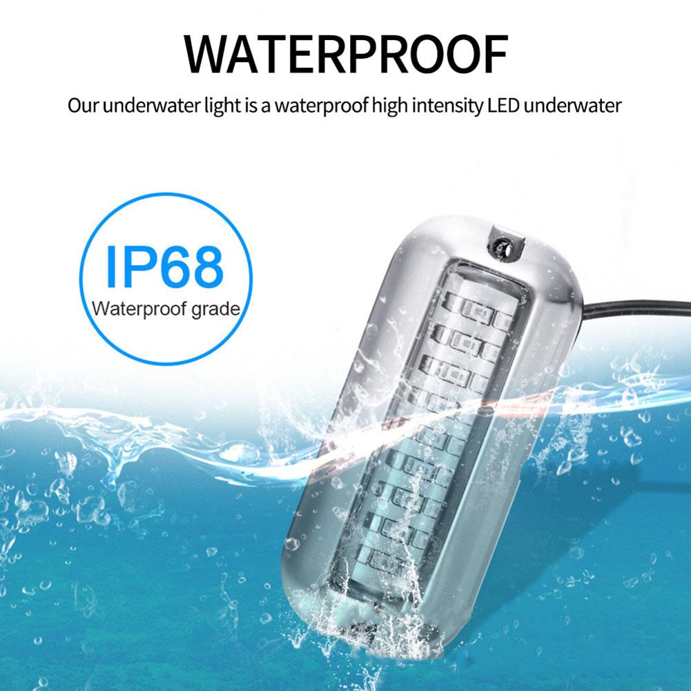 1pcs 27LED Yacht Underwater Light Stainless Steel Marine Strip Light Waterproof LED Boat Navigation Lights Marine Transom Lamp