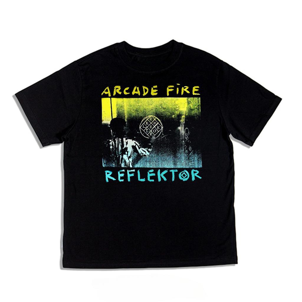 Digital Direct Injection Rock Arcade Fire Band Loose Printed ShortSleeved TShirt Cotton Loose Fit