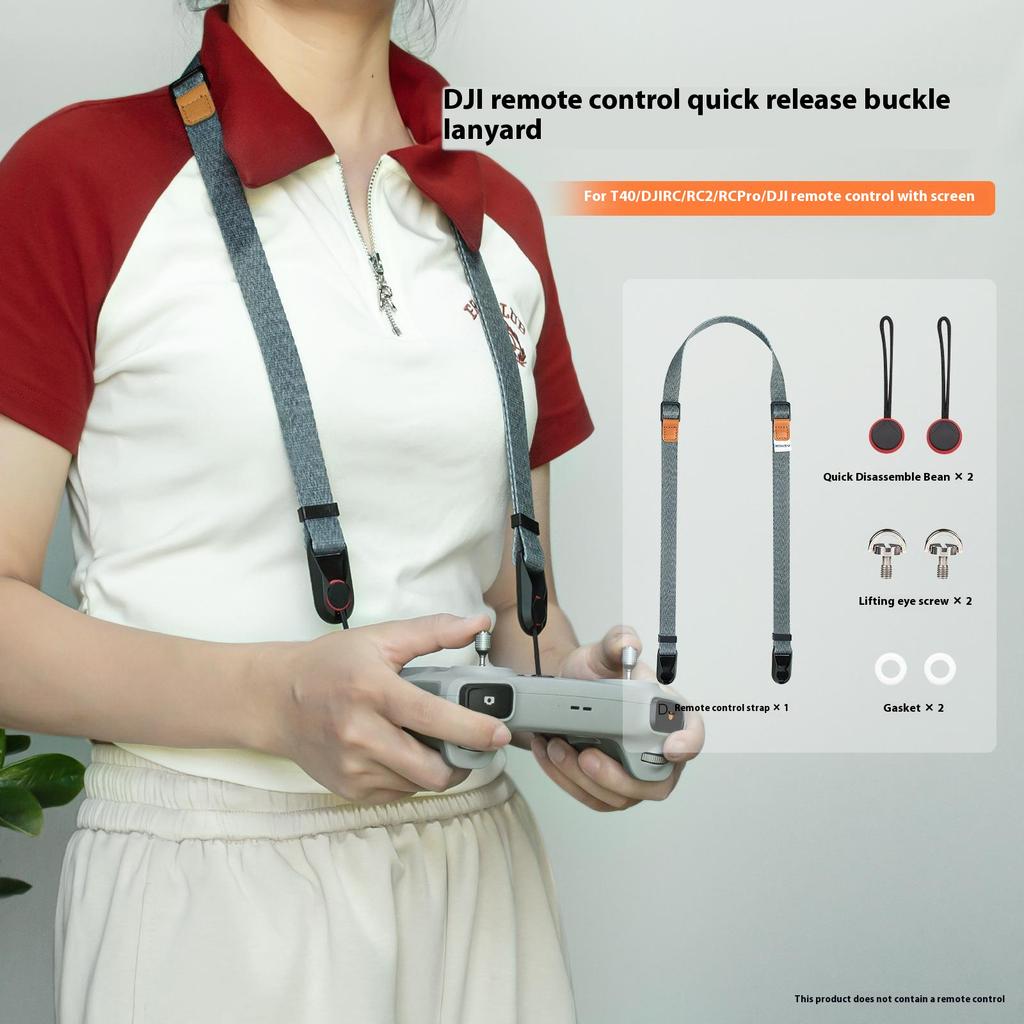 For DJI RC Pro/RC 2/RC Drone Remote Control Neck Strap Polyester + Cotton Adjustable Length Lanyard