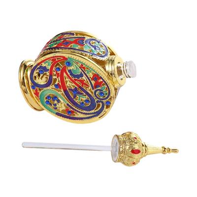 Metal Antique Middle East Wedding Arabian Style Mini Refillable Bottles Dropper Bottles Essential Oils Bottle  Bottle