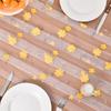 Semi-Transparent Tulle Table Runner 3D Embroidery Gauze Table Flag  Kitchen Dining