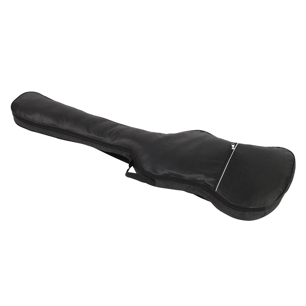 Polstrovaná taška na elektrickou baskytaru z oxfordské tkaniny, dvojité popruhy, voděodolná, černá