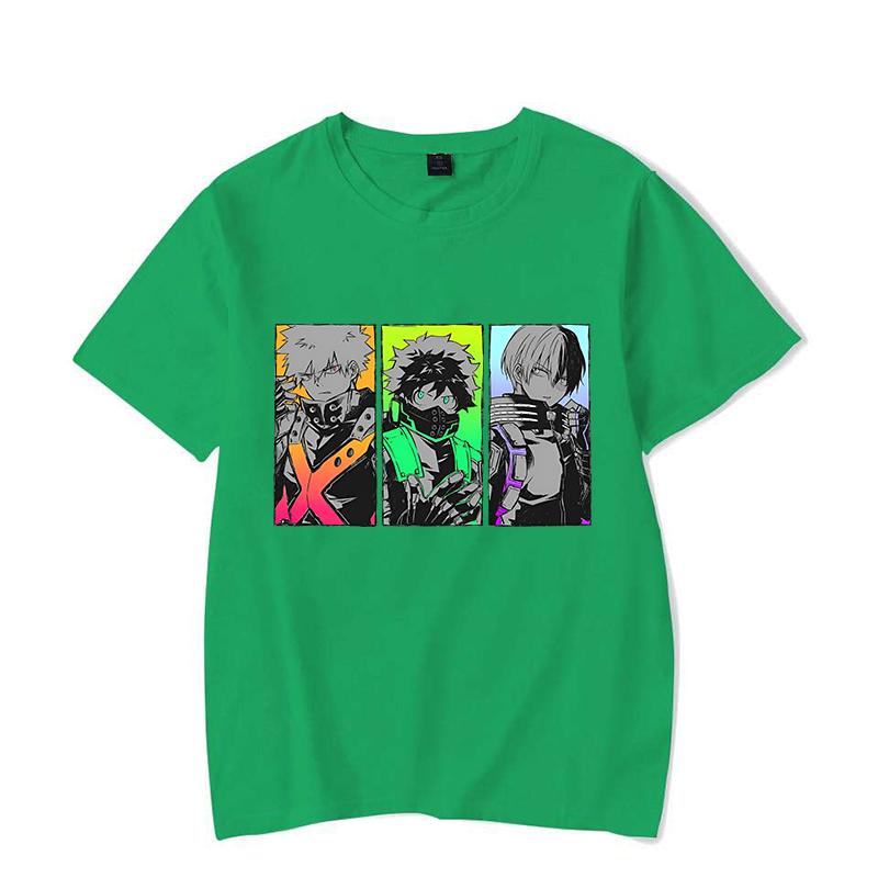 

Новая футболка с принтом Deku Bakugou Katsuki Todoroki Shoto, свободный топ с короткими рукавами и рисунком аниме унисекс, классная рубашка 4XL