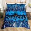 Spider Web Duvet Cover Set Halloween Spider Bedding Sets Boys Girls Black White Comforter Cover Trick or Treat Quilt Cover Set