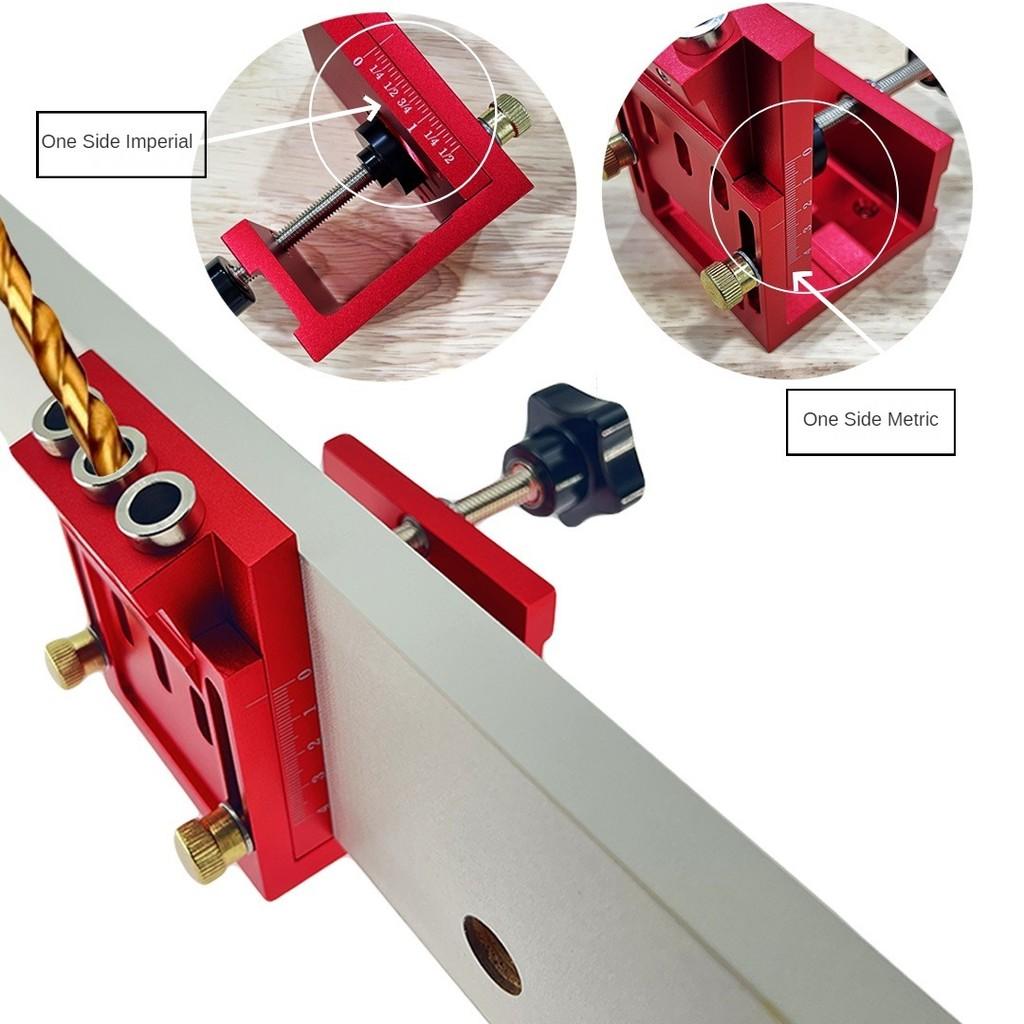Wooden Board Punching Fixing Tool Aluminum Alloy Woodworking Drilling Positioner Adjustable Oblique Hole Locator