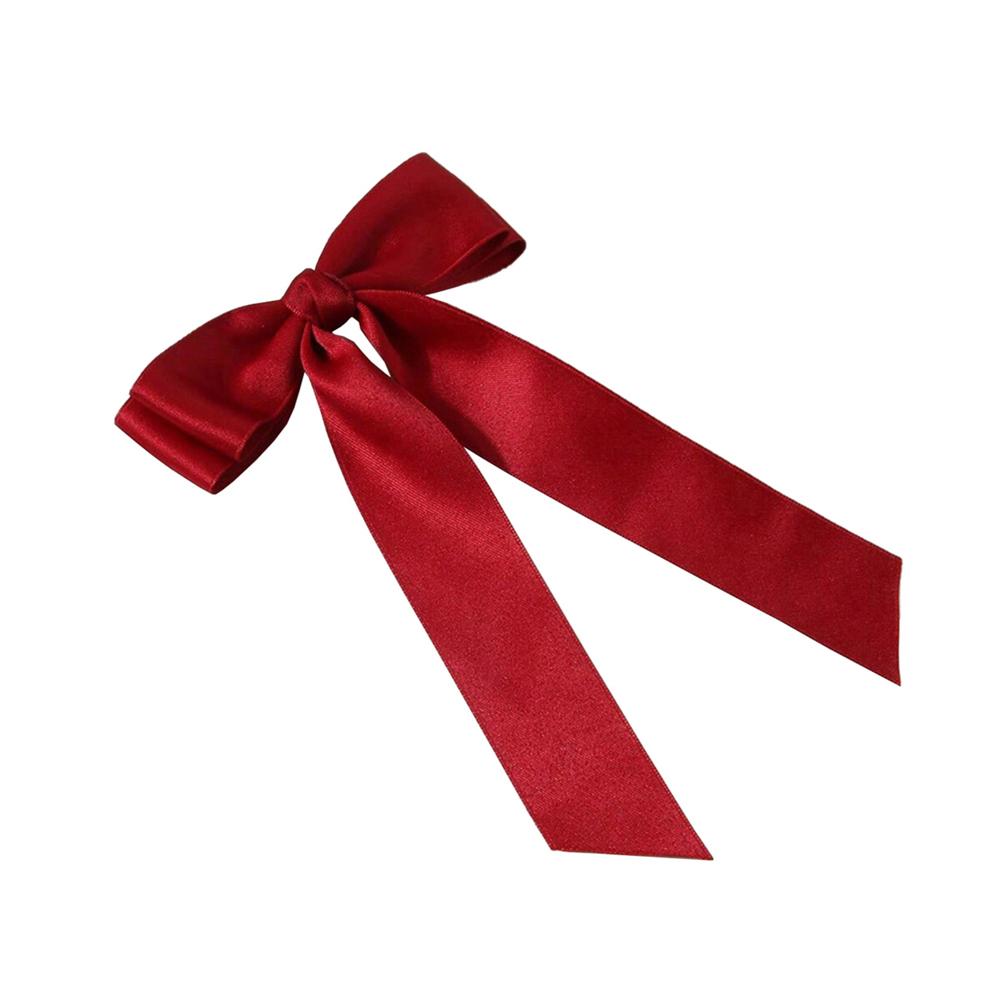 

1PC Vintage Large Satin Bow Hair Clip Trend Long Ribbon Hairpins Barrettes Headband For Women Girl Hair Accessories