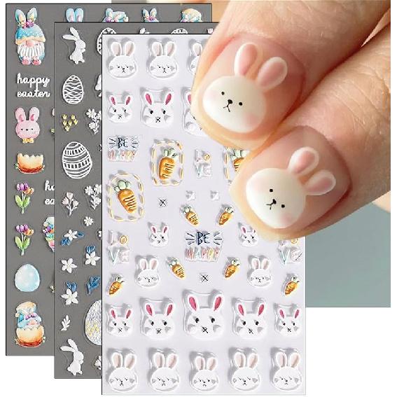 Geprägte Herbst-Nagelkunst-Sticker, 5D Thanksgiving-Tag Nagel-Aufkleber, Selbstklebende Ahornblätter für DIY Herbst-Nagelzubehör Dekoration(5 Blätter)