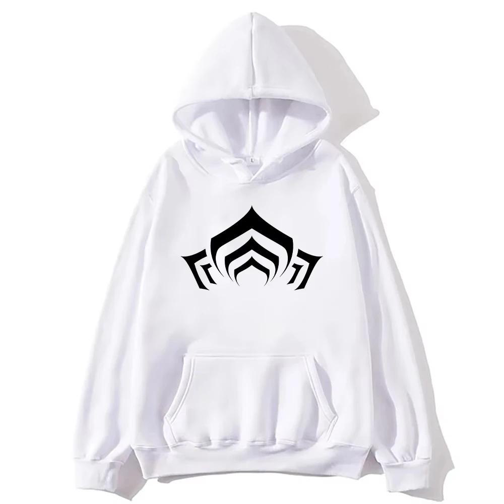2025 Warframe Logo Graphic Men's Hoodie Fall Casual Long Sleeve Tracksuit Unisex Women Men High Street Sweatshirt Oversized Pull