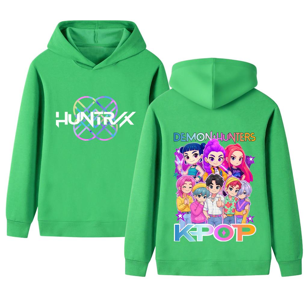 B1201-2 Kids Boys Girls Kpop Rumi Zoey Mira Sajaboys Double-sided Print Long Sleeves Hoodie
